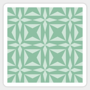 Serenity Green Guiding Star Patchwork Pattern Sticker